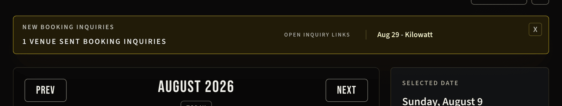 Booking Alerts